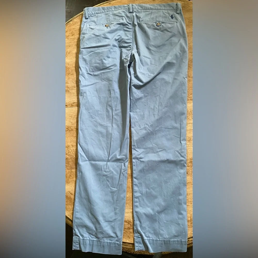Polo by Ralph Lauren Men’s 33X30 Light Blue Stretch Slim Fit‎ Chinos